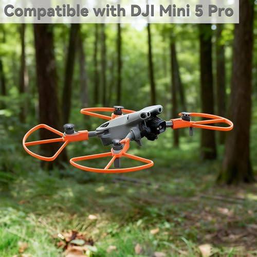 Propeller Guard, Compatible with DJI Mini 5 Pro - Snap-on Blade Guard (Gray/Orange) (Orange) - color: Orange
