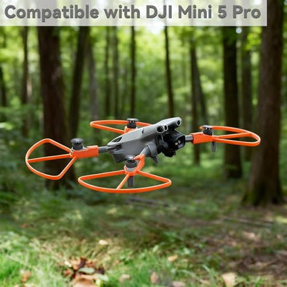 Propeller Guard, Compatible with DJI Mini 5 Pro - Snap-on Blade Guard (Gray/Orange) (Orange) - color: Orange