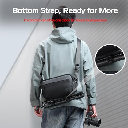 ULANZI 10L Camera Sling Bag, Water-Resistant Camera Case with Tripod Holder - size: 10L