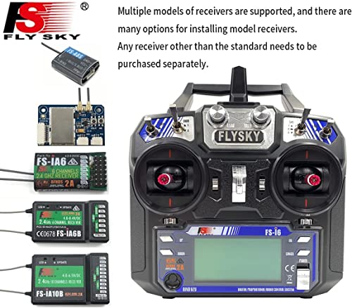 GoolRC Flysky FS-i6 AFHDS 2A 2.4GHz 6CH Radio System Transmitter for RC Helicopter Glider with FS-iA6 Receiver Mode 2