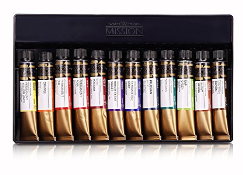 Mijello Mission Gold Water Color MWC-7012, 7ml x 12 Colors