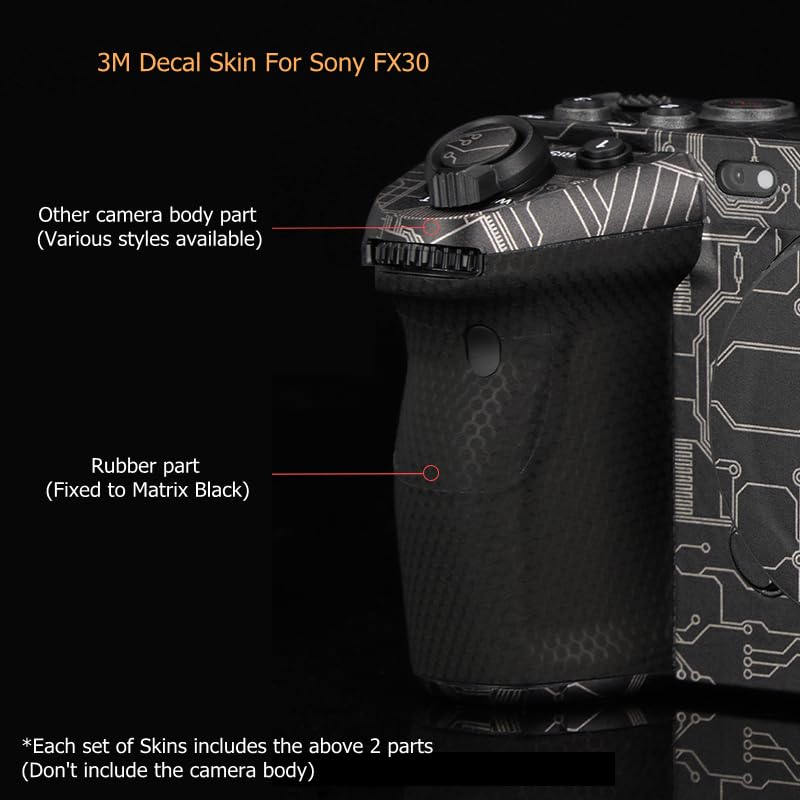 Camera Skin Wrap Anti-Scratch Sticker Coat Vinly Protective Film Body Protector Decals Cover for Sony FX30(Deep Grey) - color: Deep Grey