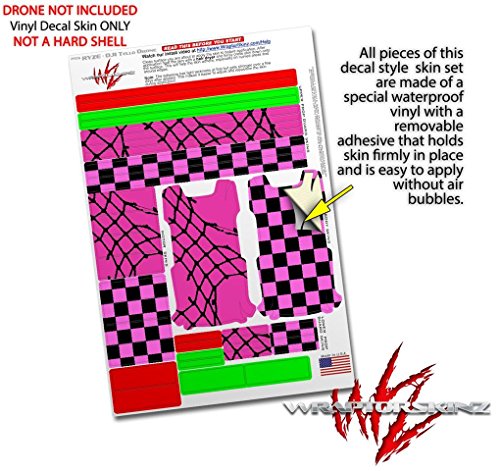 Skin Decal Wrap 2 Pack Compatible with DJI Ryze Tello Ripped Fishnets Pink Drone NOT Included