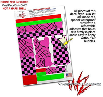 Skin Decal Wrap 2 Pack Compatible with DJI Ryze Tello Ripped Fishnets Pink Drone NOT Included