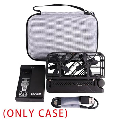 Hard EVA Carrying Case Compatible with HOVERAir X1 Drone with Camera Kit storage case (Big gray) - color: Gray