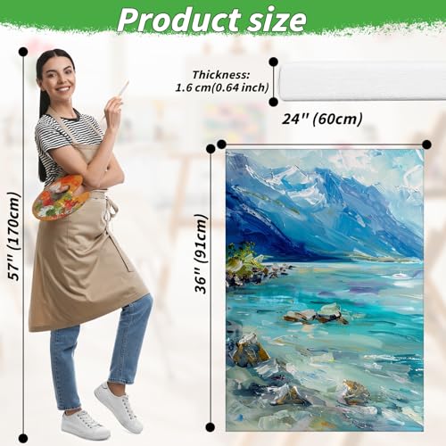 Oleitodh 6 Pack Stretched Canvas 24x36 Inch Large Cotton Painting Canvas - size: 24" x 36"-6 Pack