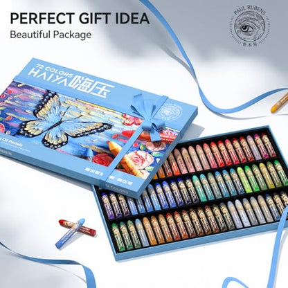 Paul Rubens Oil Pastels, 72 Vibrant Colors Soft Oil Pastels - style: 72 Basic Colors