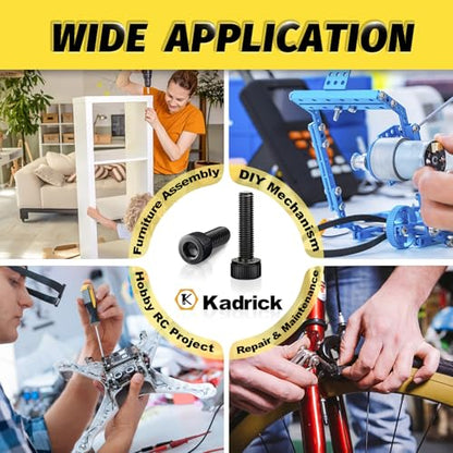 KADRICK 2700PCS M3 Screws Assortment Kit,Hex Socket Cap Head M3 Bolts Kit - size: M3 2700Pcs
