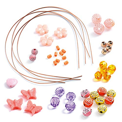 DJECO, Girls Headband Making kit, DIY Hair Accessories Set, Ages 10+