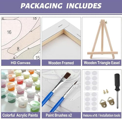 WUDWL Paint by Numbers Kit for Adults Beginner, with Framed - color: YH04250