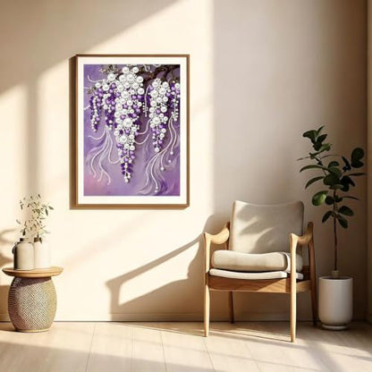 Violet Pearl Diamond Art Kits for Adults,5D Special Shaped Diamond Painting - color: HL076