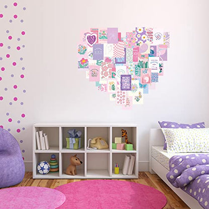 Teling 60 Pcs Wall Collage Kit, Danish Pastel Poster Wall Decor, Pink - color: Pink