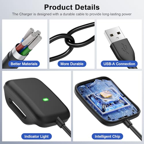 USB Charger for Whoop 5.0/MG, One, Peak, Life-3.3 Ft/1m（Not Compatible with Whoop 4.0）