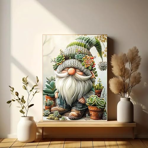 BYGFHLYW Easy Gnome Paint by Numbers Kit for Adults Beginner 16x20 in - color: PB13-1