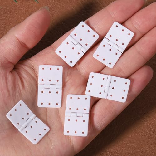 20 Pcs RC Plane Hinges, Nylon Hinges Remote Control Aircraft Hinge RC Plane Parts Small Hinge for Fixed Wing Model Airplane Square Loose-Leaf