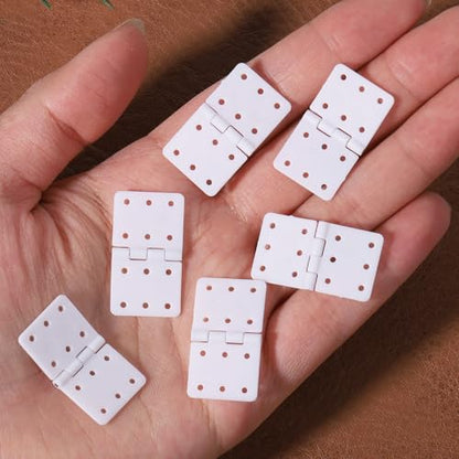 20 Pcs RC Plane Hinges, Nylon Hinges Remote Control Aircraft Hinge RC Plane Parts Small Hinge for Fixed Wing Model Airplane Square Loose-Leaf