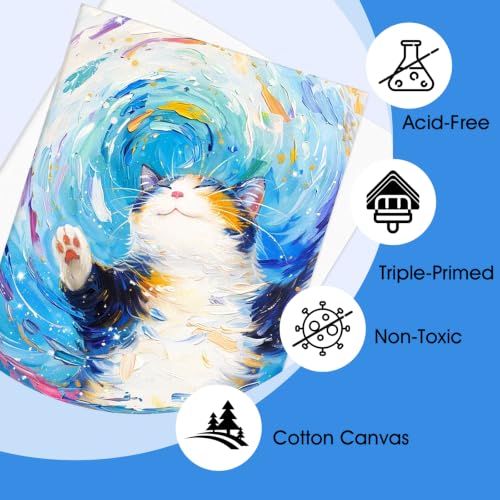 ESRICH 48 Pack Canvas Boards for Painting, Paint Canvas for Adults & Kids - size: 48 Pack(4x4 4x6 5x6 6x6 8x10 10x10 9x12 11x14)