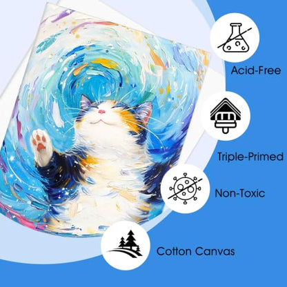 ESRICH 48 Pack Canvas Boards for Painting, Paint Canvas for Adults & Kids - size: 48 Pack(4x4 4x6 5x6 6x6 8x10 10x10 9x12 11x14)