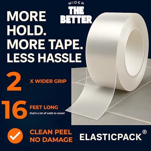 Double Sided Nano Tape, 2 in Wide, Heavy Duty Wall Mounting, Heat Resistant