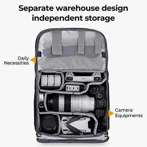 K&F Concept Camera Backpack 20L, Digital Camera Case, Protective Camera Bag