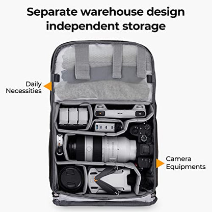 K&F Concept Camera Backpack 20L, Digital Camera Case, Protective Camera Bag