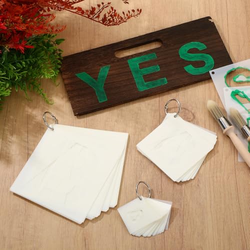 Affrolling 108 Pcs Letter and Number Stencils, 3 Sizes, 1, 3, 5 Inch - size: 1, 3, 5 Inch