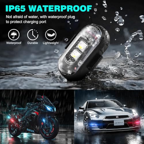 6PCS Wireless LED Lights for Car, Remote Control RGB Lights for Bike Trucks - size: 6PCS (Standard 2LEDs)
