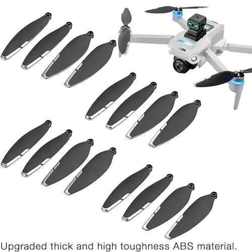 16PCS Foldable Drone Propellers Replace Parts for Most Drones Spare Part, 2.75-Inch Universal Replacement Blades,Low-Noise and Quick-Release Blades Props Wings Accessories(Silver) - color: Silver