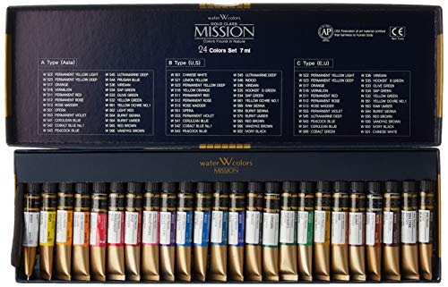 Mijello Mission Gold Water Color Set, 24 Colors
