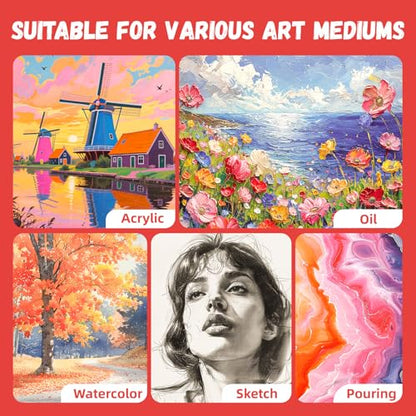 Simetufy 16x20inch 24 Pack Large Painting Canvas Boards Flat Canvas Panels - size: 16"x20"