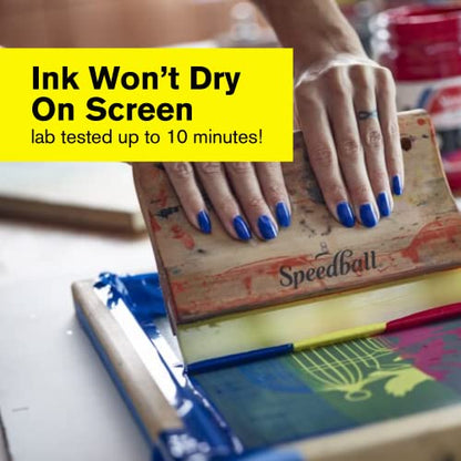 Speedball 045753 Fluorescent Screen Printing Ink, 32 fl. oz., Yellow - color: Yellow
