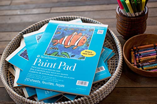 Strathmore (27-209 100 Series Youth Paint Pad, 9 by 12", 20 Sheets, White, 9x12 - size: 9x12, style: Paint Pad