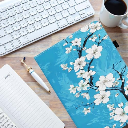 Universal 10 10.1 11 Inch Android Tablet Case Cover with Hand Strap - color: Plum Blossom