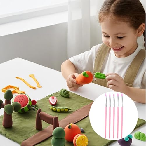10PCS Silicone Clay Sculpting Tools, Pottery Tools, Flexible Clay Carving Tools, Paint Brushes for Resin DIY Handicraft Artwork