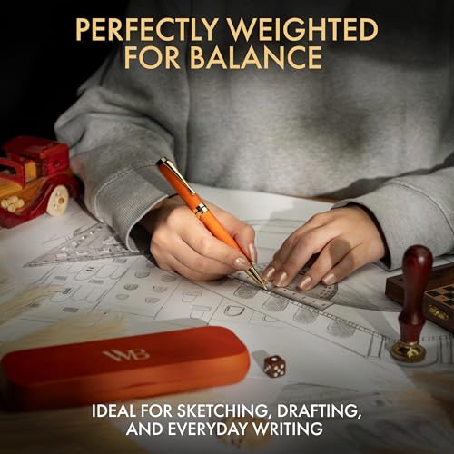 Wordsworth & Black Luxury Bamboo Wood Mechanical Pencil 0.7mm for Drafting - color: Cherry Wood