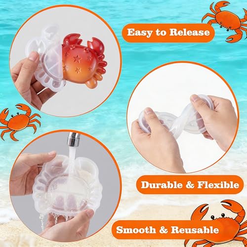 Crab Jar Resin Molds with Lid, 3D Animal Silicone Storage Box Mold - color: Crab Resin Mold