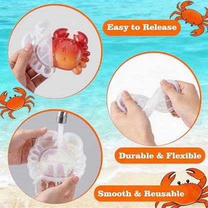Crab Jar Resin Molds with Lid, 3D Animal Silicone Storage Box Mold - color: Crab Resin Mold