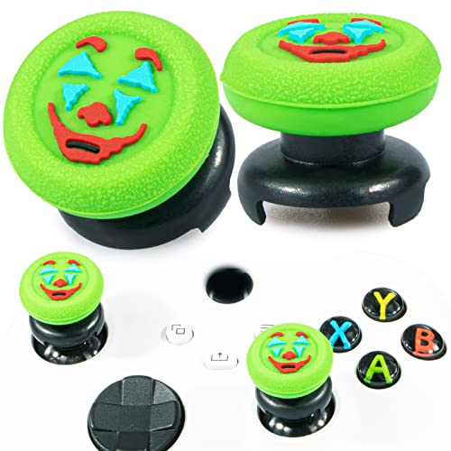 FPS Thumbstick Extender &Texture Rubber Silicone Grip Cover 2 Sets for Xbox Series X/S & Xbox One Controller(Joker Green) - color: jk green