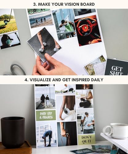 Lamare Vision Board Book for Men - 1000+ Images & Vision Board Supplies - style: For Men
