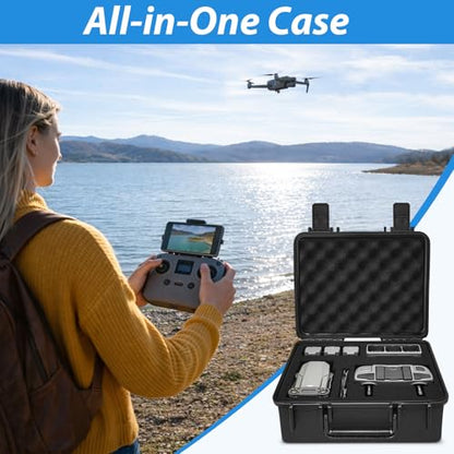 Hard Case with Foam, Interior- 11.4” x 9.8" x 5.7”, Waterproof Hard Case with Customizable Foam for Test Instruments Compact Cameras and Tools