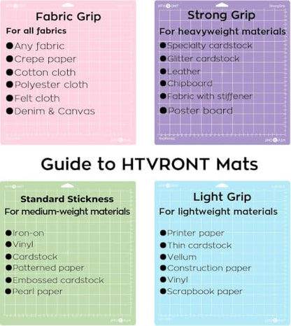 HTVRONT Standard Stickness Cutting Mat 12x12, 6 Pack, for Crafting - color: Green, size: 12*12 in