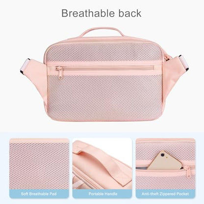 MOSISO Camera Shoulder Bag Camera Case Crossbody Sling Purse, Pink - color: Pink