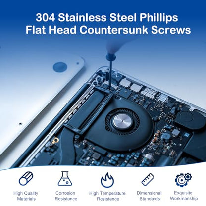 480Pcs M4 Countersunk Screws Assortment Kit with Nuts and Washers (6-25mm) - size: M4 x 6-25mm Kit