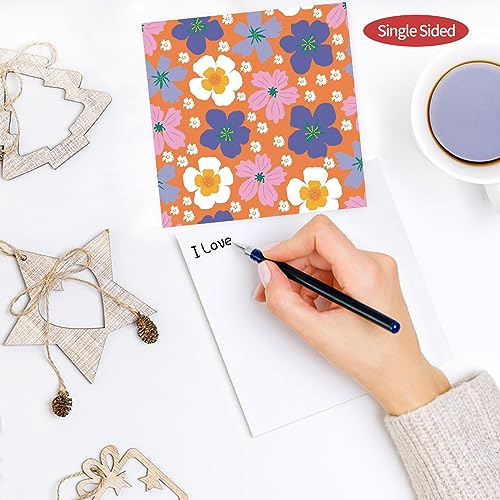 6x6" Cardstock Single Sided Scrapbooking,Craft Decorative Scrap Book Paper - color: 24sheets-fresh flowers