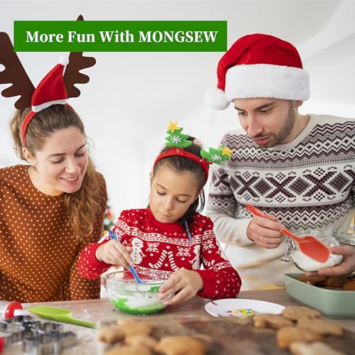 6PCS Silicone Spatulas, MONGSEW Food Grade Heat Resistant Rubber Spatula Set, Kitchen Spatulas for Baking, Cooking and Mixing, BPA-Free, Dishwasher Safe (Set of 6, Multi Colors)