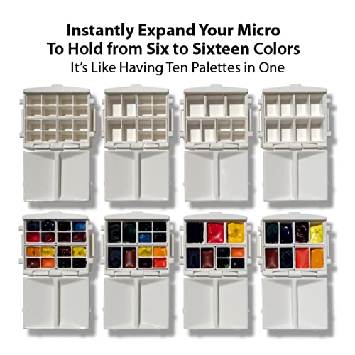Micro Expansion Pans (8) – Carry Up to 16 Colors Instantly – Travel – Pocket Size – Featherweight - Quality