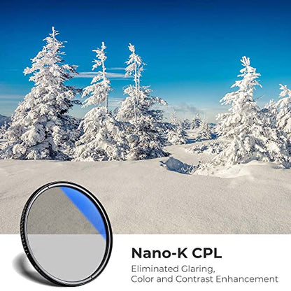 K&F Concept 72mm Circular Polarizing Lens Filter Optical Glass CPL Filter - size: 72mm