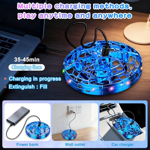 Vantexi Drone for Kids, 2026 Upgrade Flying Toys with LED Blue
