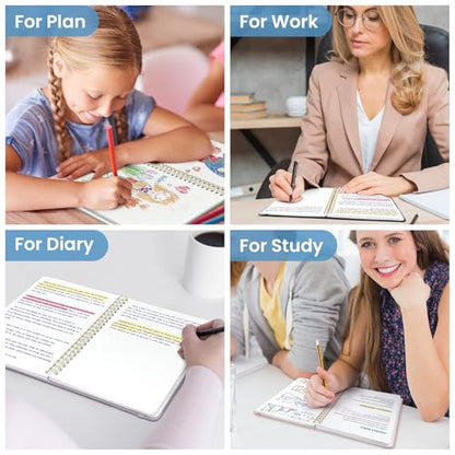 Taja Blank Spiral Notebook for Work, 5.7"x7.9" Spiral Plain Sketch Notebook - color: D-Blue, style: d-Blank