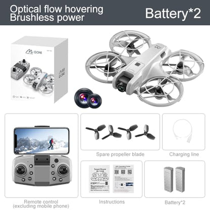 Drone with HD Camera for Adult Beginners, Brushless Motor, One Key Take Off/Land, Optical Flow Positioning, Gesture Photo Video RC Quadcopter with 2 Battery Drones Gift for Adults, Beginners
